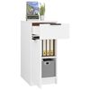 vidaXL Desk Cabinet White Engineered wood Medium Desk Cabinet