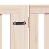 vidaXL Dog Gate Set of 10 Light Brown Solid Poplar wood Large Foldable