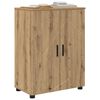 vidaXL Bathroom Cabinet with Door Artisan Oak 23.62 x 13.78 x 31.50 in