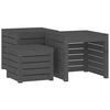 vidaXL Garden Box Set Grey Solid pine wood Small/Medium/Large