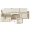 vidaXL Patio Sofa Beige, Cream White