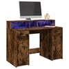 vidaXL Desk Smoked oak Engineered wood Standard desk size Desk