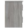 vidaXL Wall-mounted Bedside Cabinet Grey Sonoma Engineered wood Compact