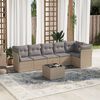 vidaXL Garden Sofa Set Beige, Light Grey