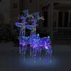 vidaXL Reindeer Christmas Decoration Set of 2 Multicolour Acrylic