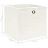 vidaXL Storage Box Set of 10 White Non-woven fabric (100% polyester)
