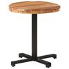 vidaXL Bistro Table Natural wood, Black Solid Acacia Wood, Iron Medium