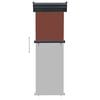 vidaXL Balcony Side Awning Brown Steel 25.6 x 98.4 in Retractable