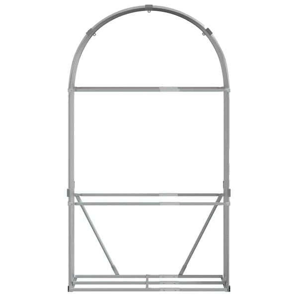 vidaXL Log Holder Light Gray 47.2"x17.7"x82.7" Galvanized Steel