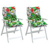 vidaXL Lowback Chair Cushions 2 pcs Multicolor Oxford Fabric