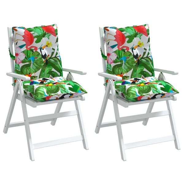 vidaXL Lowback Chair Cushions 2 pcs Multicolor Oxford Fabric