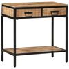 vidaXL Console Table 27.6"x13.8"x27.6" Solid Rough Wood Mango