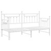 vidaXL Daybed Frame with Headboard White 31.5" x 78.7" Steel