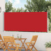 vidaXL Side Awning Red Polyester with PU coating, powder-coated steel