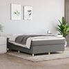 vidaXL Bed Frame Dark Gray 100% polyester fabric, plywood, engineered wood