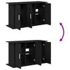 vidaXL Aquarium Stand Black Oak 39.8x16.1x22.8" Engineered Wood