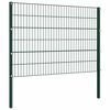 vidaXL Fence Panel with Posts Iron 341.3"x47.2" Green