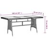 vidaXL Outdoor Dining Set Grey PE rattan, steel, solid acacia wood, foam