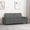 vidaXL 2-seater Sofa Dark Gray Polyester, Metal, Foam Medium