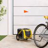 vidaXL Pet Bike Trailer Yellow Oxford fabric Medium Pet Bike Trailer