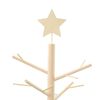 vidaXL Wooden Christmas Tree with Stand Natural 70.9" Solid pine wood
