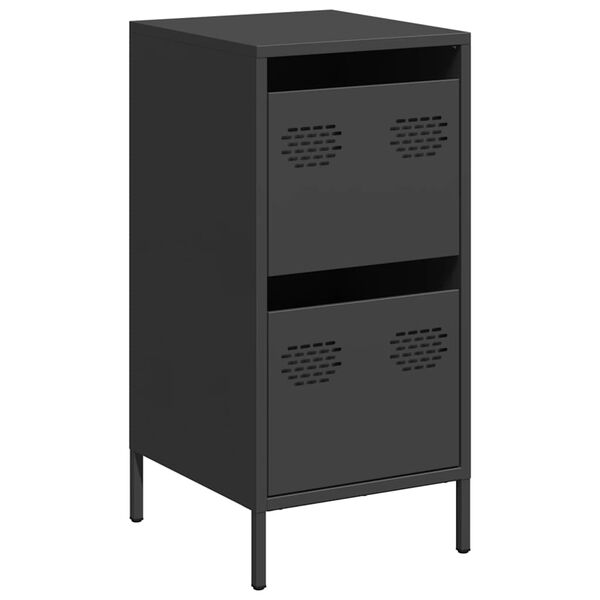 vidaXL Sideboard Black Cold-rolled steel Compact Sideboard Rectangular