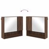 vidaXL Bathroom Furniture Set 3 pcs Brown oak Engineered wood