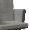 vidaXL Glider Chair With Stool Light grey