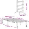 vidaXL Bed Frame Black Steel Single Foldable Bed Frame Rectangular