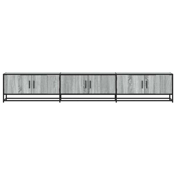 vidaXL TV Cabinet Grey Sonoma Engineered wood, metal Large TV Cabinet
