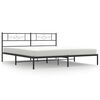 vidaXL Bed Frame Black Powder-Coated Steel Full Bed Frame Rectangular