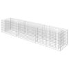 vidaXL Gabion Raised Bed Silver Galvanized Steel Large Durable