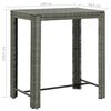 vidaXL Garden Bar Set Gray, Dark Gray PE rattan, steel Medium Footrest