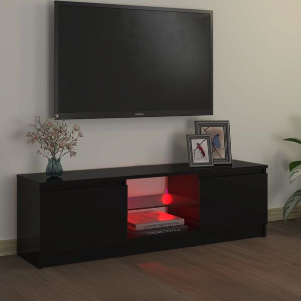 vidaXL TV Cabinet black 47.2" x 11.8" x 14" Engineered wood