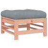 vidaXL Garden Footstool Wood: Natural, Cushion: Grey Solid Douglas wood