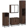 vidaXL Bathroom Furniture Set Brown Oak Engineered Wood, Metal Large