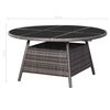vidaXL 9 Piece Patio Dining Set Poly Rattan Anthracite & Gray