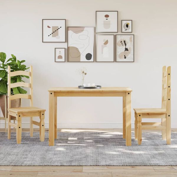 vidaXL Dining Chair Honey Solid pine wood Standard Dining Chair