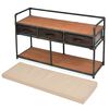 vidaXL Storage Bench Black, Brown, Cream