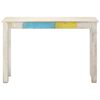 vidaXL Console Table White Mango Wood Sturdy Console Table Rectangular
