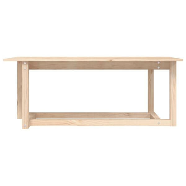 vidaXL Coffee Table Natural Pine Solid pine wood Medium Appealing Design