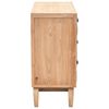 vidaXL Drawer Cabinet Natural wood with black details