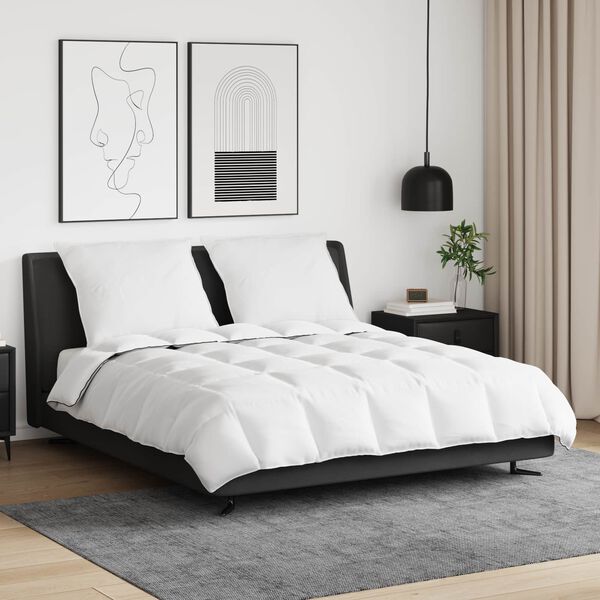 vidaXL Winter Duvet with Pillow 3 pcs White Down Feather