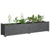 vidaXL Raised Bed Set of 2 Gray Solid pinewood Large Durable Planter