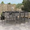 vidaXL Garden Bar Set Grey, Dark grey, Black