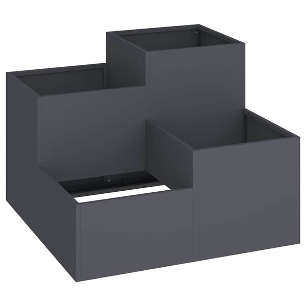 vidaXL Garden Planter Anthracite 100 x 100 x 60 cm Steel