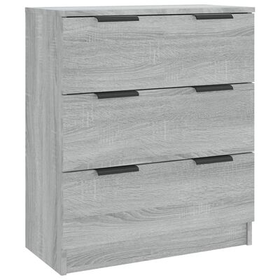 vidaXL 3 Piece Sideboards Gray Sonoma Engineered Wood