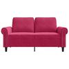vidaXL 2-seater Sofa Wine Red Velvet, Metal, Foam Medium