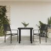 vidaXL Garden Dining Set Black Powder-coated steel Medium Durable