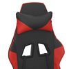 vidaXL Gaming Chair Black and Red Faux leather, Metal, Plywood Adjustable